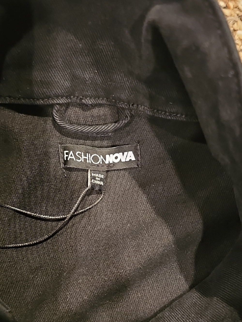 Fashion Nova Cassie Denim Black Long Button Jacket.. Size Small..free Shippg - Picture 4 of 7
